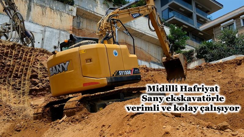 İş Makinası - MİDİLLİ HAFRİYAT, SANY EKSKAVATÖRLE VERİMLİ VE KOLAY ÇALIŞIYOR