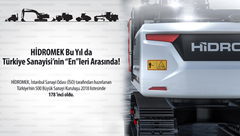 İş Makinası - HİDROMEK, bu yıl da Türkiye’nin en büyükleri arasında yer aldı