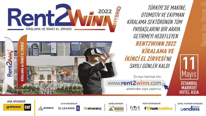Türkiye kiralama sektörünün nabzı Rent2Winn 2022 Zirvesinde atıyor
