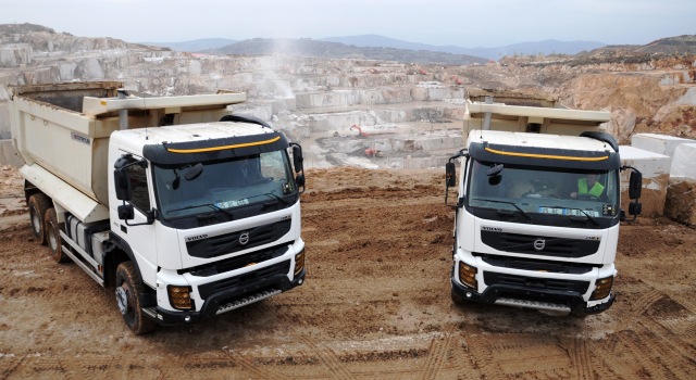 İş Makinası - Emmioğlu Mermer, ağır iş yükünü Volvo FMX ile hafifletiyor