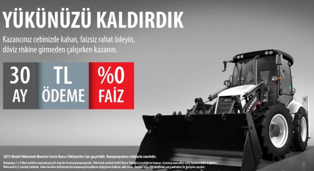 İş Makinası - Hidromek’ten TL ödemeli leasing kampanyası