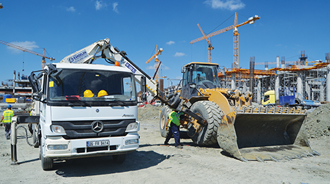 İş Makinası - İstanbul Yeni Havalimanı inşaatında, İGA bünyesindeki tüm makine ve araçların lastikleri Kolpaş’a emanet