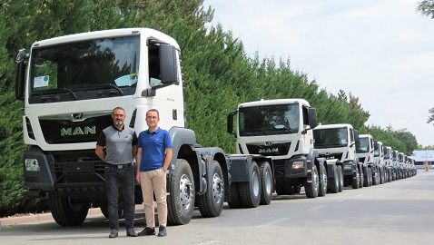 İş Makinası - Kolin İnşaat’tan 50 kamyonluk MAN yatırımı
