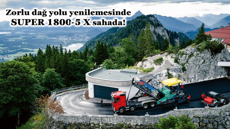 ZORLU DAĞ YOLU YENİLEMESİNDE SUPER 1800-5 X SAHADA