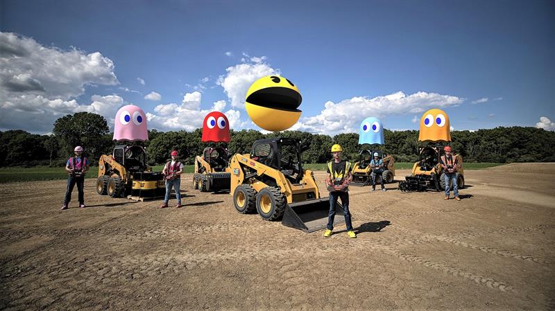 İş Makinası - Pac-Man video oyunu Cat iş makineleri ile gerçek hayata taşındı
