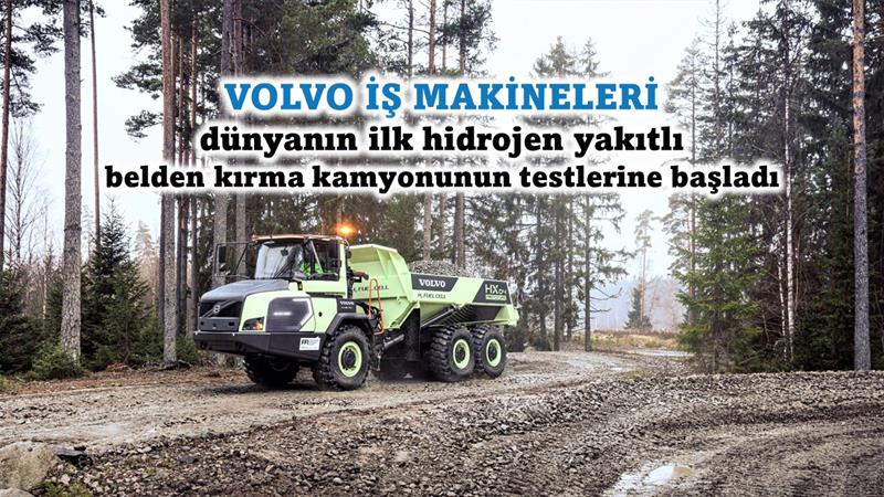 İş Makinası - Volvo CE, dünyanın ilk hidrojen yakıtlı belden kırma kamyonunun testlerine başladı