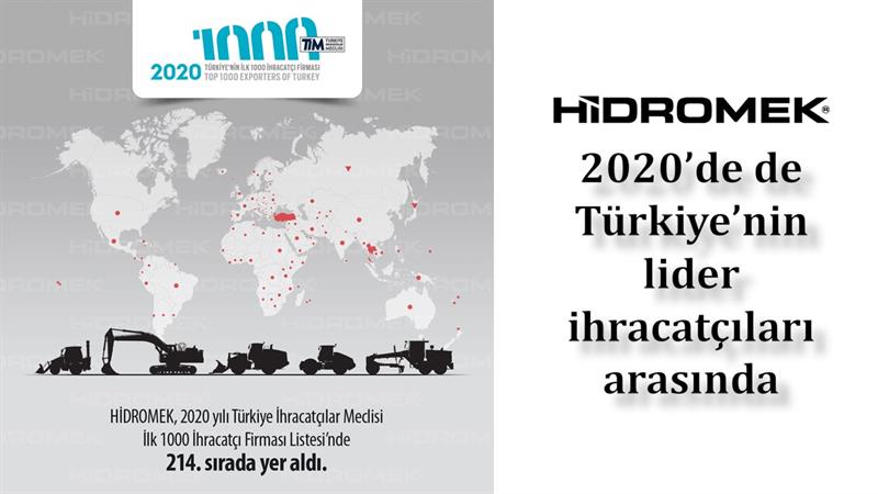 İş Makinası - HİDROMEK Türkiye’nin lider ihracatçıları arasında